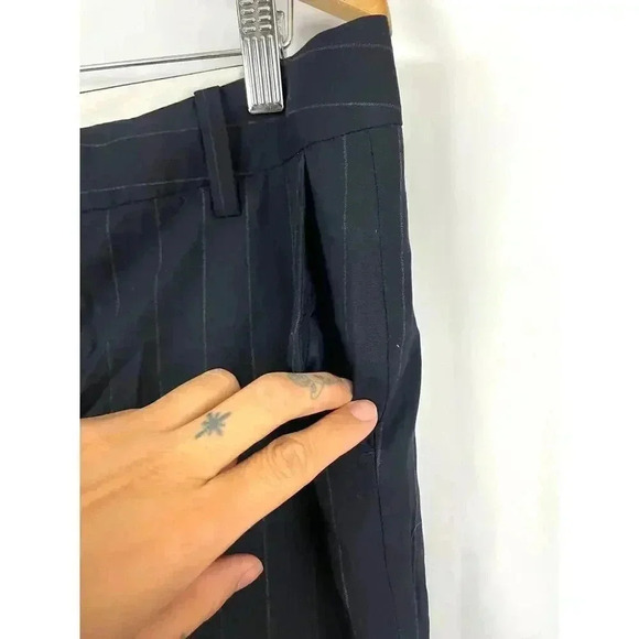 Banana Republic Pants Black Size 10R Martin Fit Career Wool Blend Lined - Picture 6 of 13